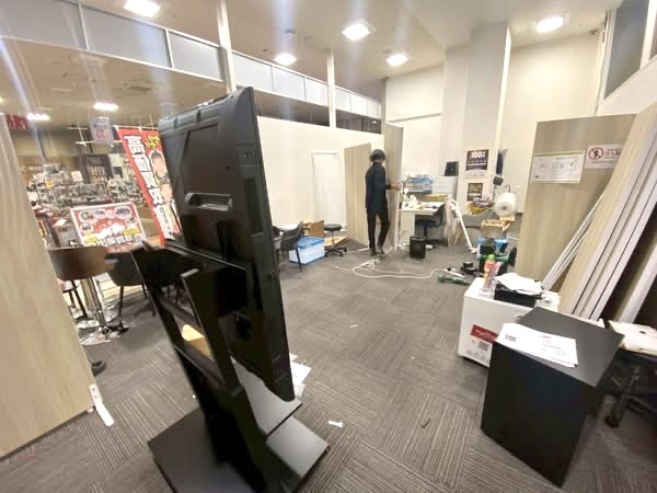 岡山市 店舗リフォーム 内装工事 夜間施工 現場全体の様子