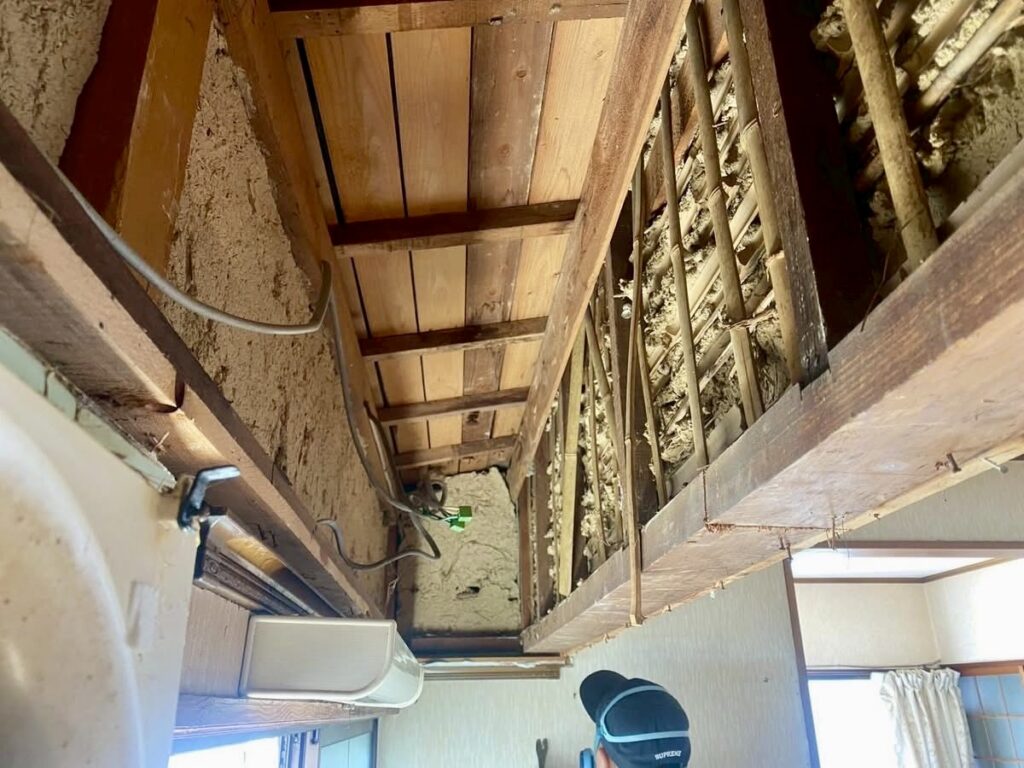 こまい壁のある住宅リフォーム現場 岡山