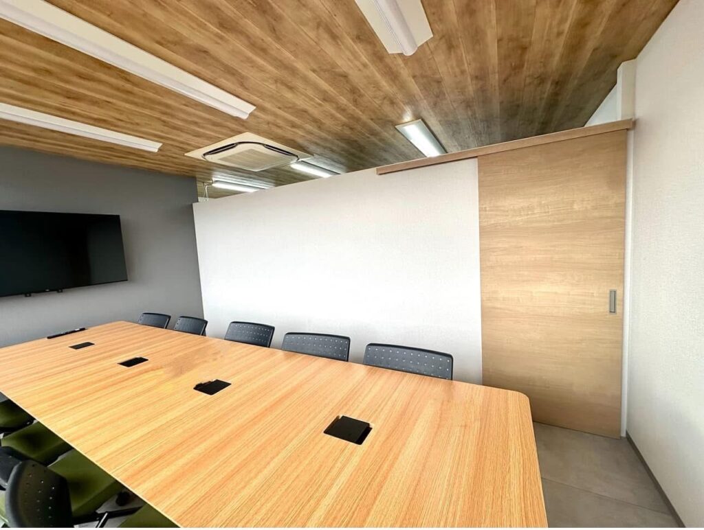 岡山市北区 オフィスリフォーム LIXILアウトセットスライドドア設置