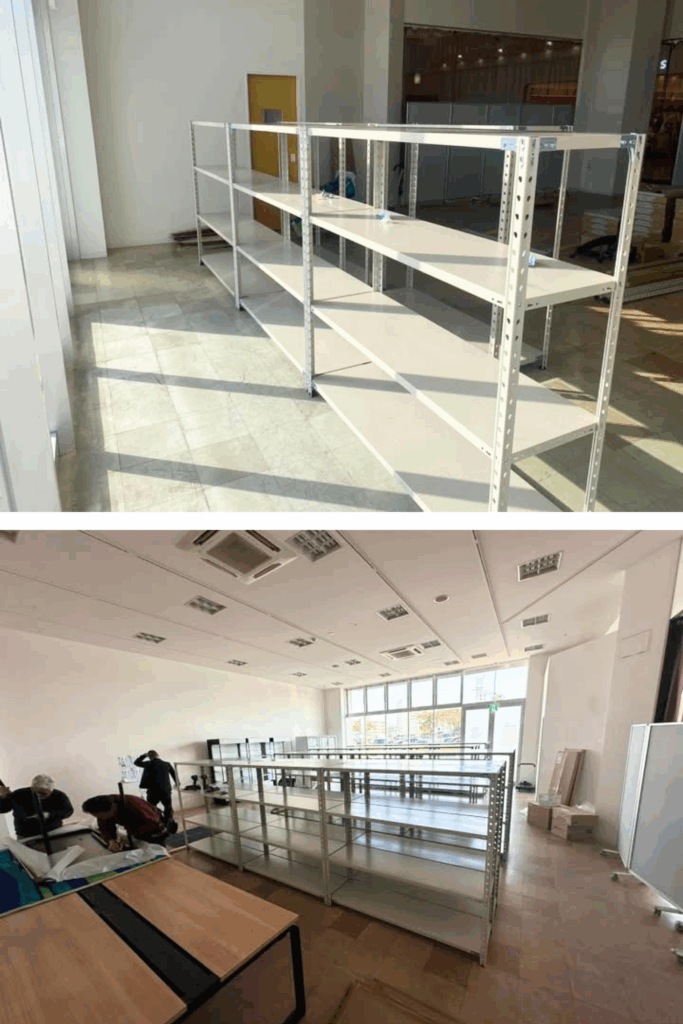 倉敷市 テナント工事中 店舗レイアウト施工の様子