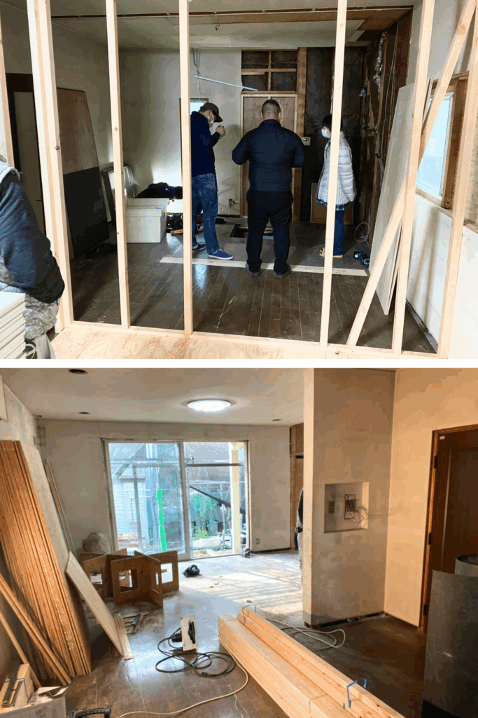 岡山市中区 掃き出し窓 採風ドア 新設工事