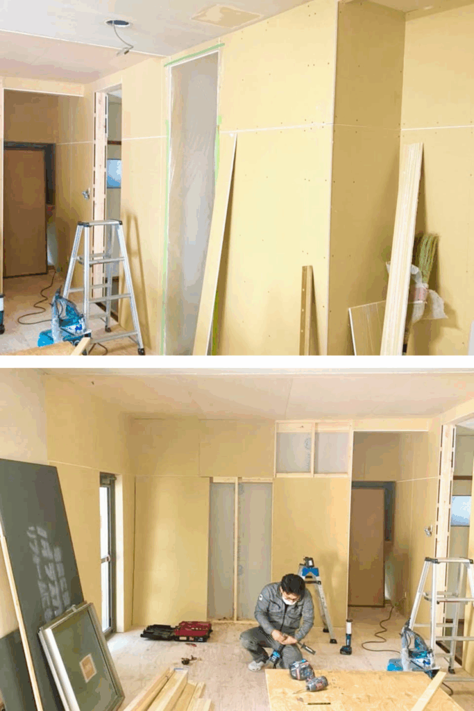 岡山市中区 サンゲツ クロス 内装仕上げ