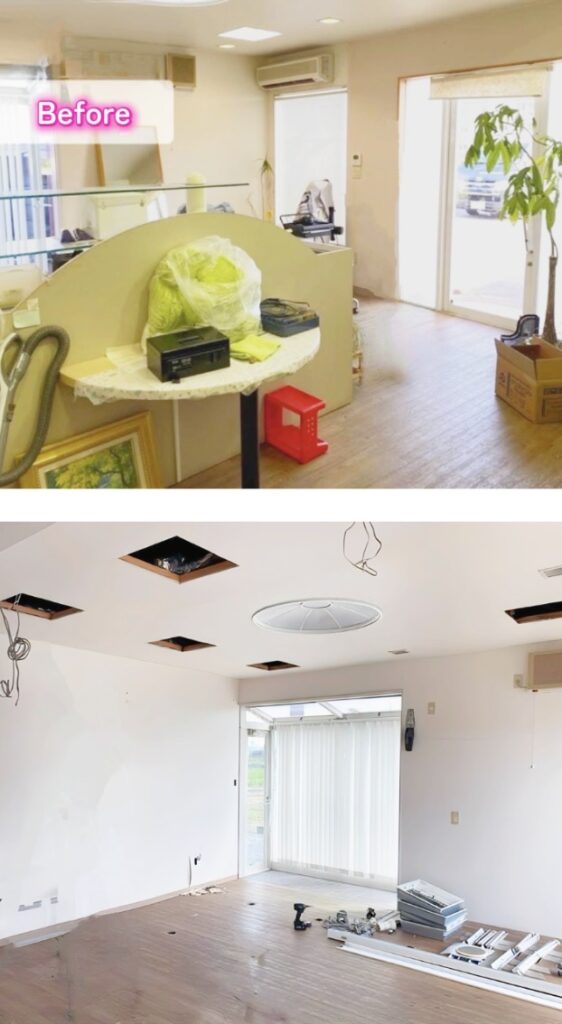 総社市美容室リノベーション施工前