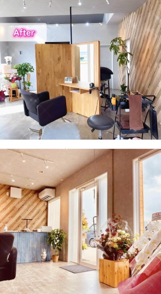 総社市美容室リノベーション施工後