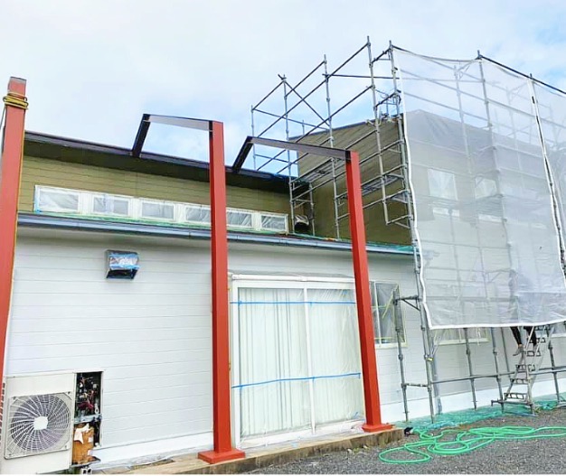 美容室外壁塗装前写真