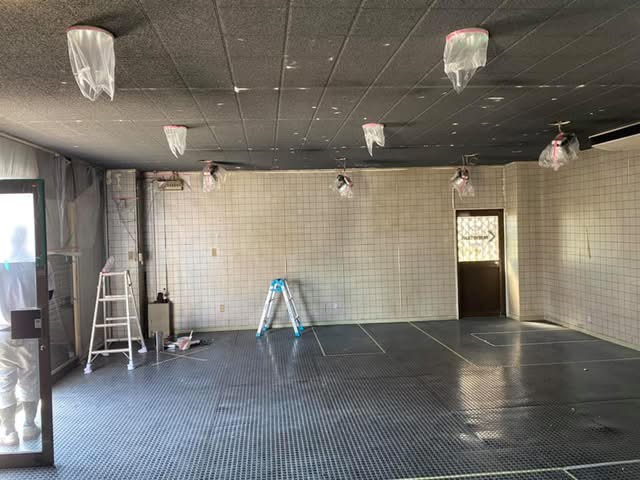 天井塗装工事施工前